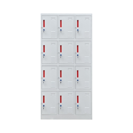 12 metal steel lockers customized school gym personal lockers light grey metal lockers 